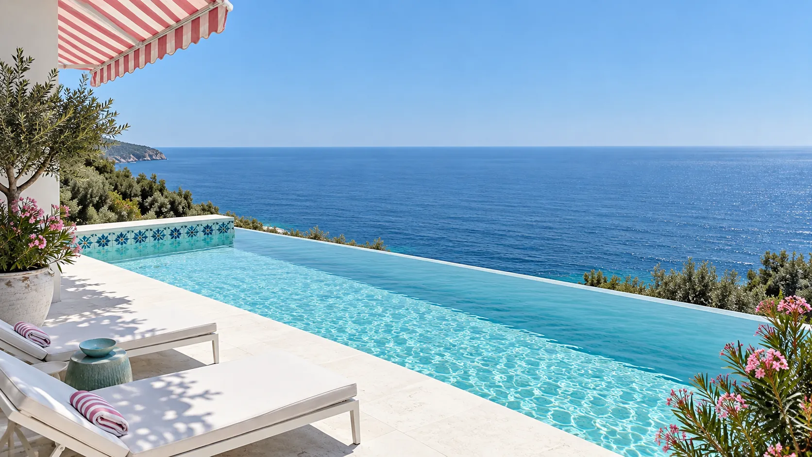 A pool that ends in the bay. · Concept design